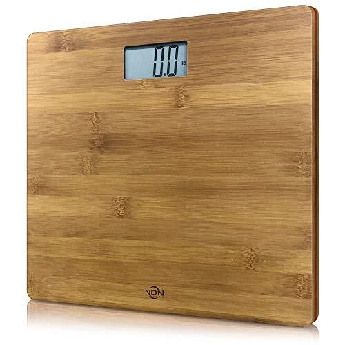 Escala digital de bambú peso corporal para baño | siente la diferencia natural de la madera
