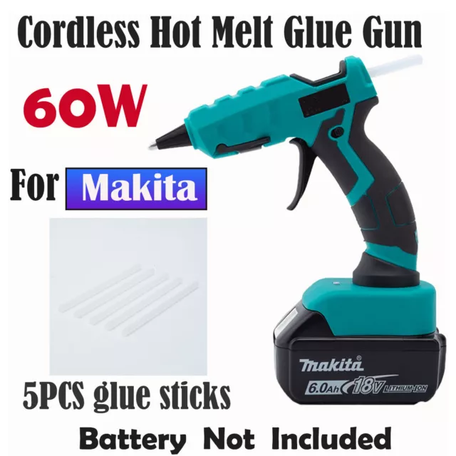100W Cordless Hot Melt Glue Gun for Ryobi 18V Li-ion Battery Repair DIY  Tool Set with 10pcs 11mm Glue Sticks Power Tool Glue Gun