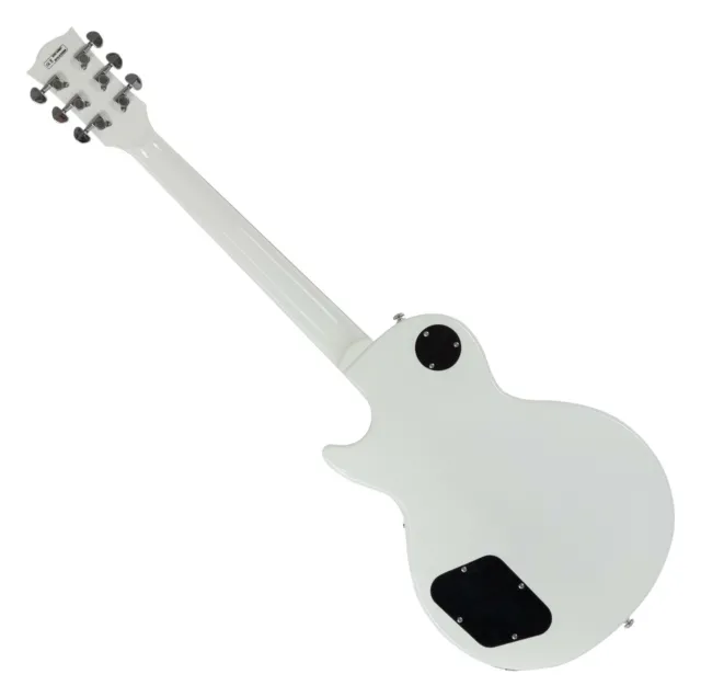 Shaman E-Gitarre Single Cut Style Design Humbucker Flat Top Mahagoni Linde weiß 2