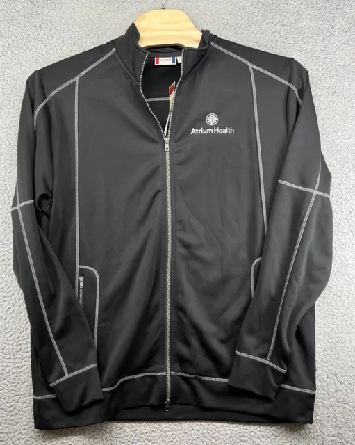 Clique Atrium Health Logo Full Zip Black Track Shell Jacket Men's Size 2XL NWT