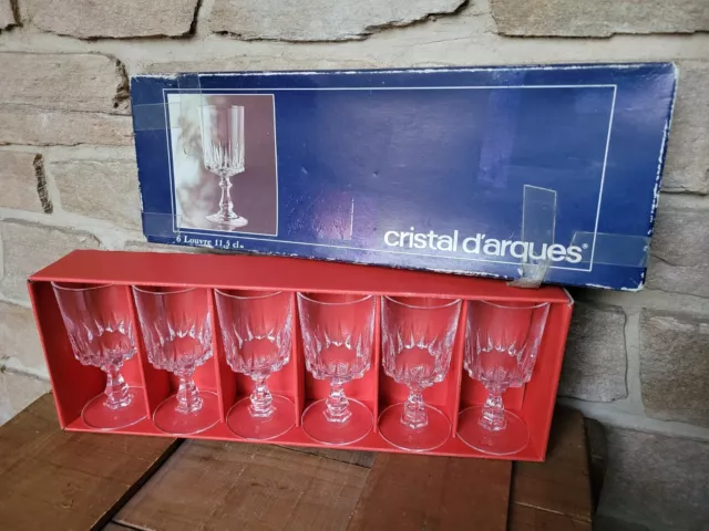 6 Verres A Vin 11,5 Cl Modèle Louvre Cristal D'arques