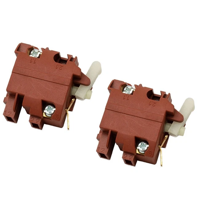 2 piezas interruptor de botón de repuesto para amoladora angular GWS PWS 115 mm 125 mm