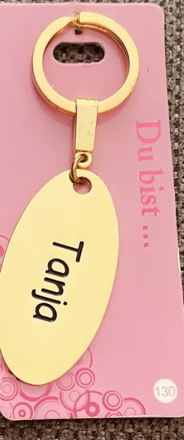 Depesche Namen Schlüsselanhänger--  Gold Tanja Neu