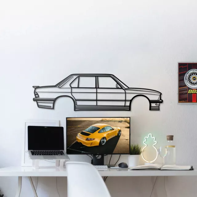 Wall Art Home Decor 3D Acrylic Metal Car Auto Poster USA Silhouette 1983 E28 M5