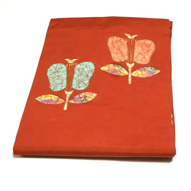 8746# Japanese Vintage Nagoya Obi Belt kimono Pure Silk Pongee Fabric Red