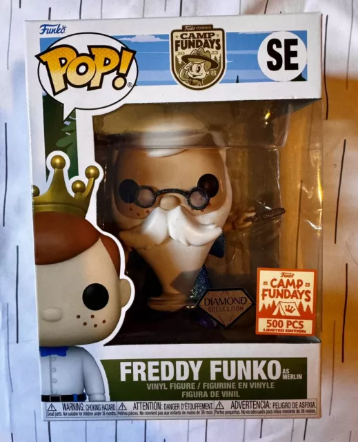 2023 SDCC Funko Camp Fundays Box of Fun Diamond Freddy as Merlin LE 500 Piece