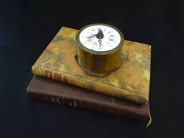 Antique Clock Face French Antique Enamel Brass Shelf Wall Home Decor