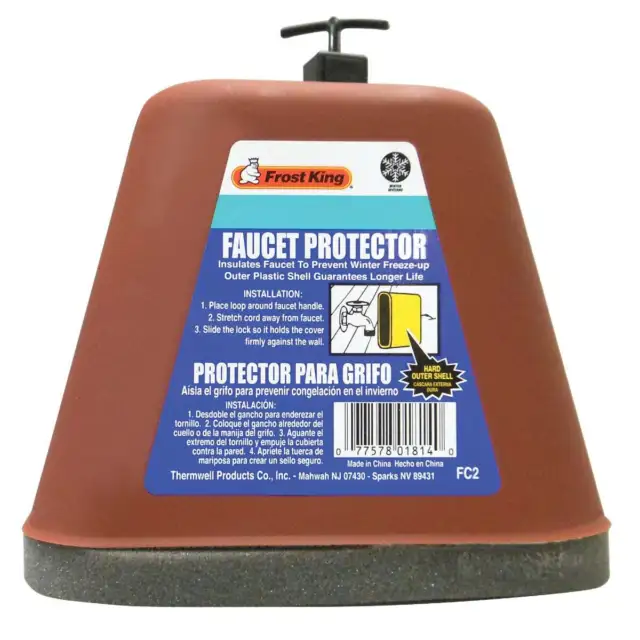 Frost King Plastic 6.5 In. Faucet Cover Freeze Protection FC2 Pack of 18 Frost