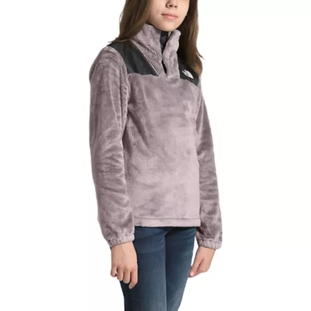 The North Face Fille Veste 1/4 Snap Oso Pull Polaire Souple Long Manteau Manche