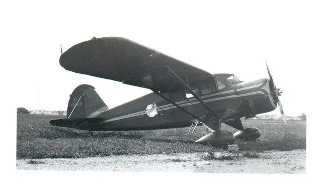 Stinson Reliant Straight Wing Airplane Aircraft Vintage Photograph 5x3.5" N14568