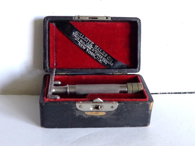 1906 Gillette Sales Co, Ny, Open Comb Safety Razor, In Wood Box #387644    L