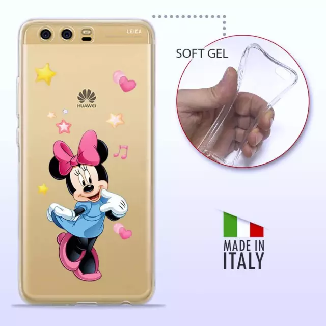 Huawei P10 Plus TPU CASE COVER PROTETTIVA GEL TRASPARENTE Disney Minnie Mouse