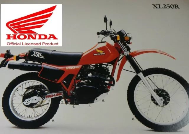 1986 Honda XL 250R HONDA XL250R 1984 to 1987 other models years backgrounds decals
