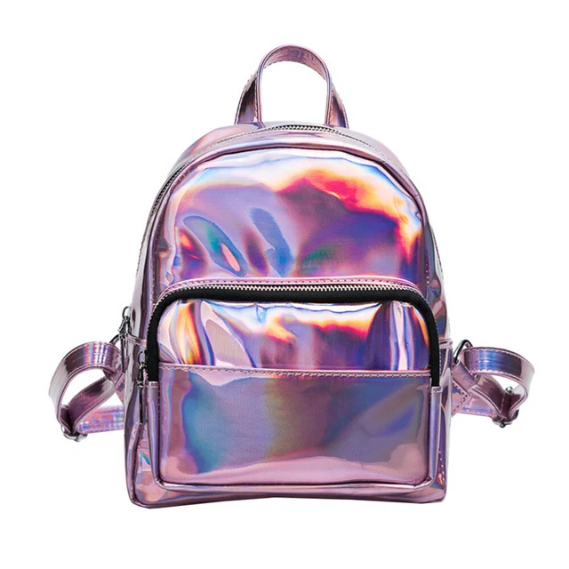 Holographic Backpack School Trendy Purse Mini Wallet Women