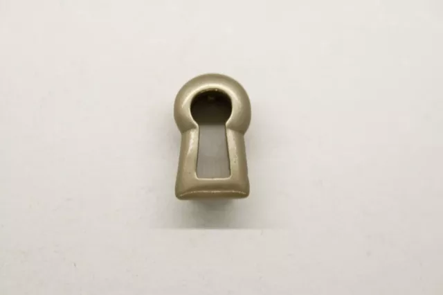 Presa chiave coperchio foro serratura ottone nichelato spazzolato H 18,5 mm antico