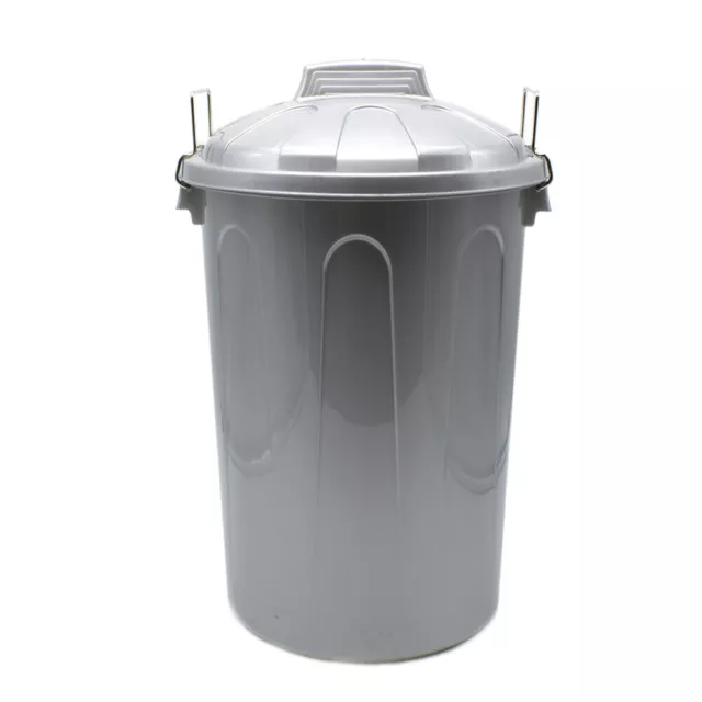 Cubo basura plastico comunidad con tapa 100 Litros Gris