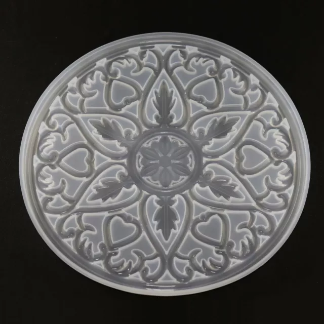 Mandala Ornamente Untersetzer Silikonform Mold für Resin, Epoxidharz ca. 20 cm