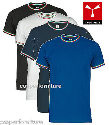 T-shirt uomo manica corta girocollo cotone maglia Italia tricolore Payper Flag