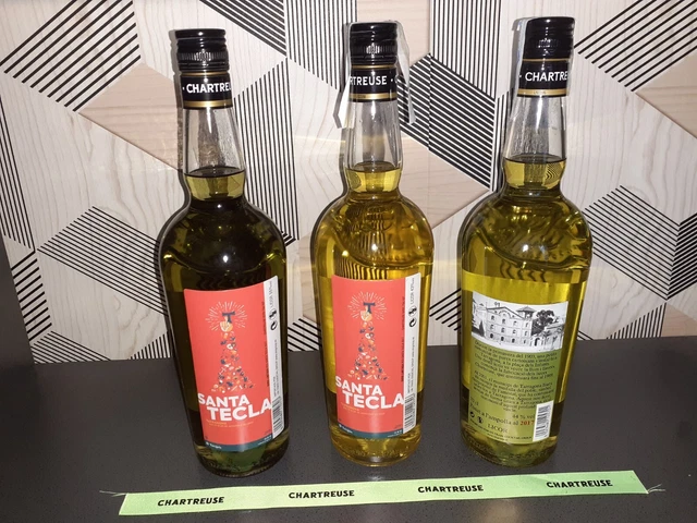 Lot de 3 Bouteilles Chartreuse SANTA TECLA verte et jaune 2017 + TAU 2017 2
