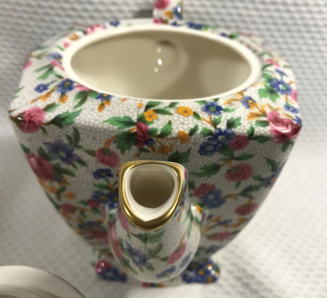 Royal Winton Grimwades Old Cottage Chintz 1995 Teapot With Instructions 8