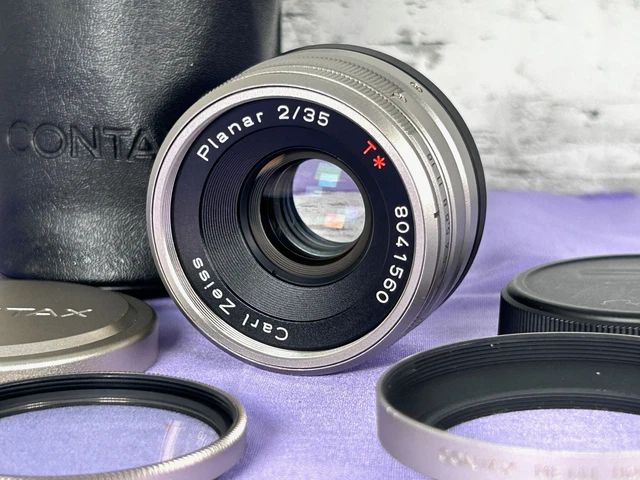[Mint W / Hülle ] Contax Carl Zeiss Planaren 35mm F2 T G1 G2 Linse Kapuze Von