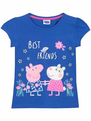 BNWT in Packaging Boys Girls Blue Peppa Pig T-Shirt "Best Friends" Age 5-6