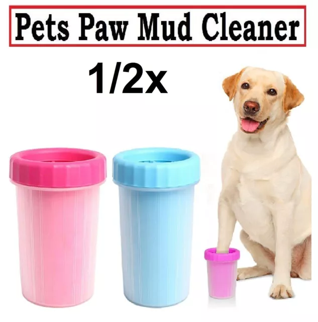 Pet Cat Dog Paw Cleaner Foot Washer Cup Feet Cleaning Soft Brush Clean Paws Tool