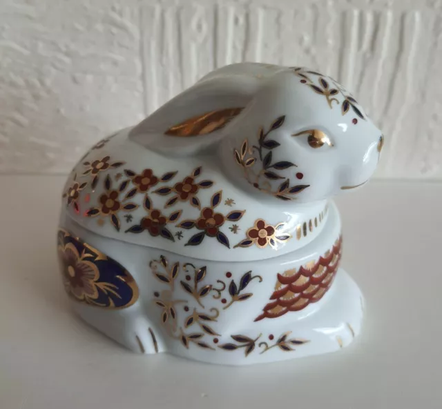 Vintage Leonardo Collection Rabbit Trinket Pot (Lidded)