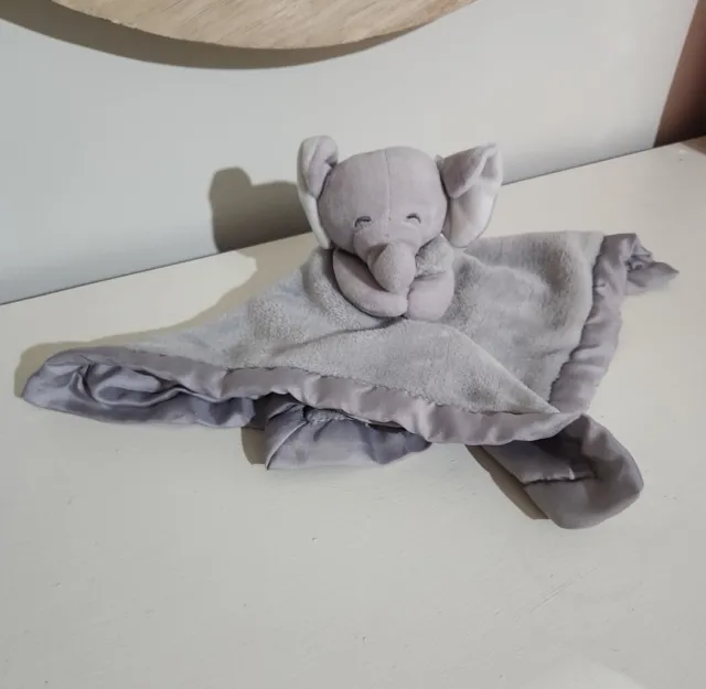 Carter’s Baby  gray elephant lovey Security Blanket Blankie Plush Lovie Toy 2016