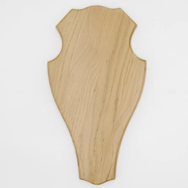 Ciervo Escudo de Trofeo Romo En Roble Claro Altura 38CM Hirschschild