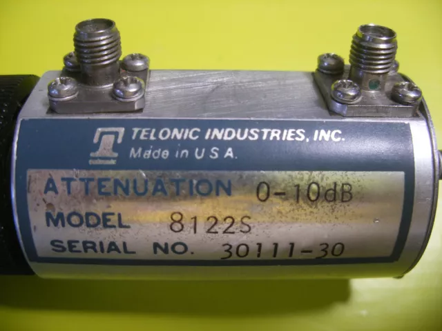 Telonic 8122S 0-10dB Attenuator 1dB steps, SMA (F) connectors, DC-1.5GHz 2