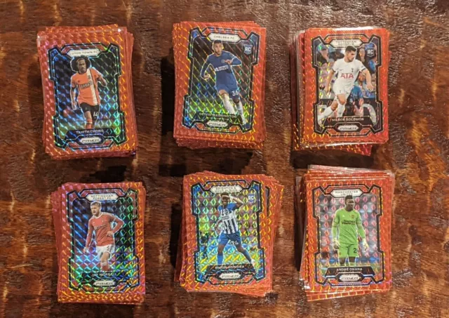 2023-24 Panini Prizm Premier League Red Mosaic PICK YOUR CARD Complete Your Set