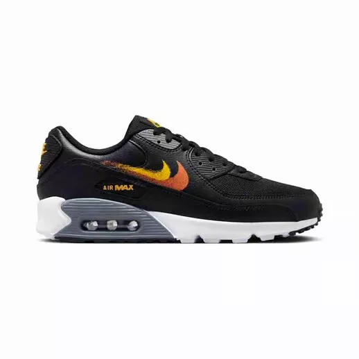 Nike Air Max 90 Double Swoosh (FJ4229 001) Nero Scarpe da Ginnastica Nuovo Ovp