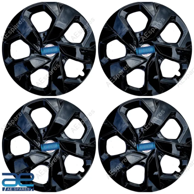 4 Pcs New Wheel Hub Caps Cover Plastic Black 15" For Tata Punch