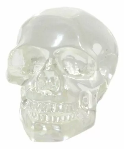 Ebros Small Clear Translucent Witching Hour Gazing Skull Acrylic Resin Cranium 2