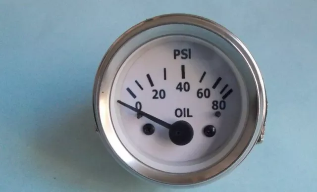 2" /52mm Electrical Oil Pressure Gauge -Chrome Housing