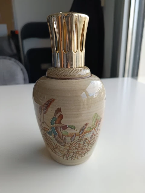 Lampe Berger Ancienne En Céramique Signée Jacques Breugnot – Très Bon état