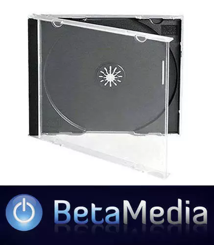 100 x Jewel CD Cases with Black Tray Single Disc - Standard Size Case