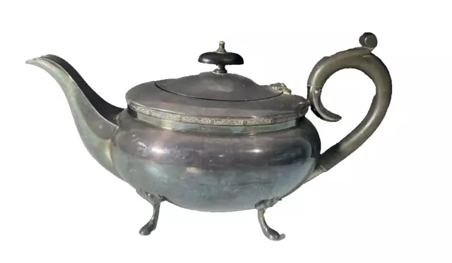 Davis & Sons Glasgow C.1863 Silver Plated  Footed Teapot with Lid