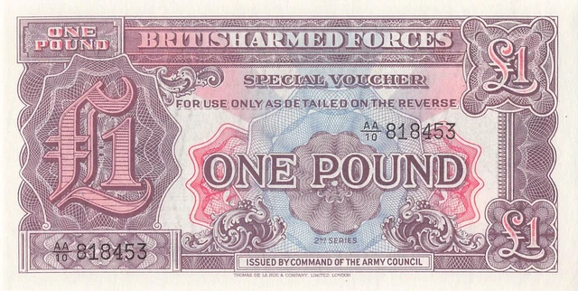 Great Britain BAF 1 Pound 2nd Series UNC