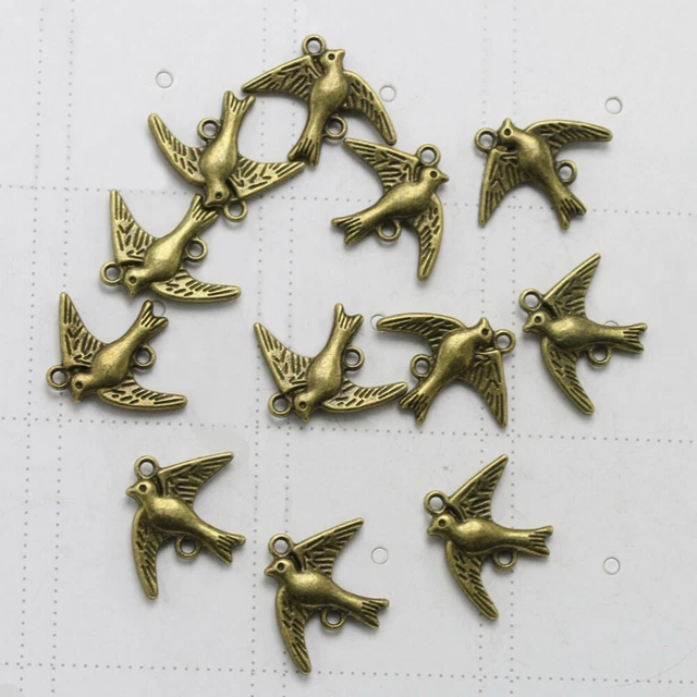 DIY DIY charm pendant set set 20 Stück Alloy Peace Dove Shape Anhänger Charms DI 10