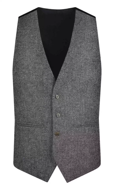 Gilet Garçon En Tweed Vintage Sans Manches - Style Western à Col V Et 4 Boutons - Pour Mariage, École Ou Cérémonie