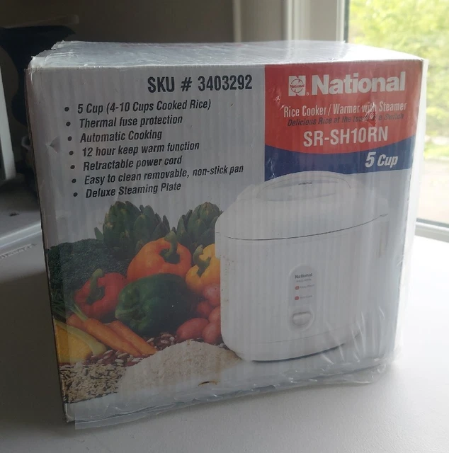 VINTAGE NATIONAL 5 Cup Rice Cooker/Steamer SRSH10RN Made in Thailand