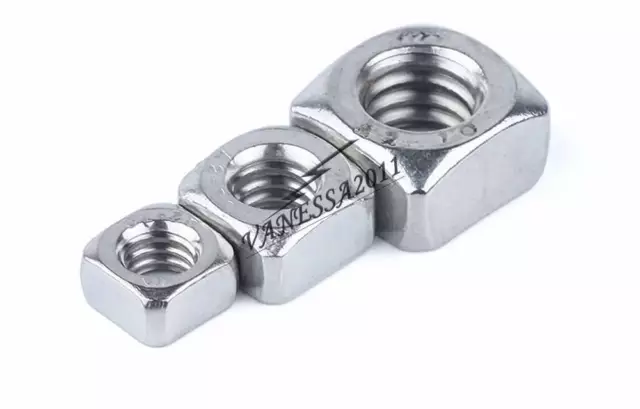 Metric Thread 304 Stainless Steel Square Nut Fastener Nut Screw Nut M3 To M10