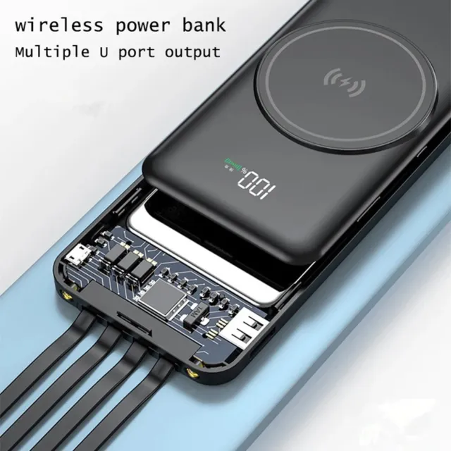 Portable Power Bank 9000000mAh Wireless Charger Fast Charging Magnetic Battery 3
