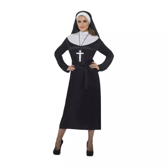 Mujer Hábito de Monja Vestido Despedida Soltera Disfraz Adulto Religioso