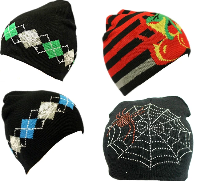 12x Kids Teens Hat Warm Soft Knit Ski Cap Hats Boys Girls Wholesale Job Lot