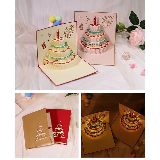 LIN - Pop Up 3D Biglietto d'auguri, Piano, (#129