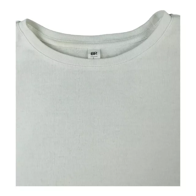 Bp Shirt Womens Large White Cropped Shirt Ruffle Sleeve Short Sleeve Shirt 3