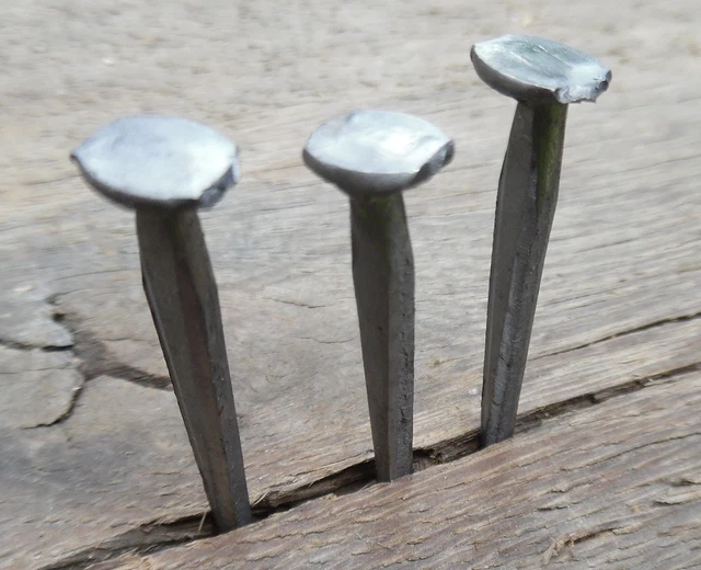 (10) 1.5" - FIRE DOOR CLINCH NAIL  - Vintage Antique - 4d 4